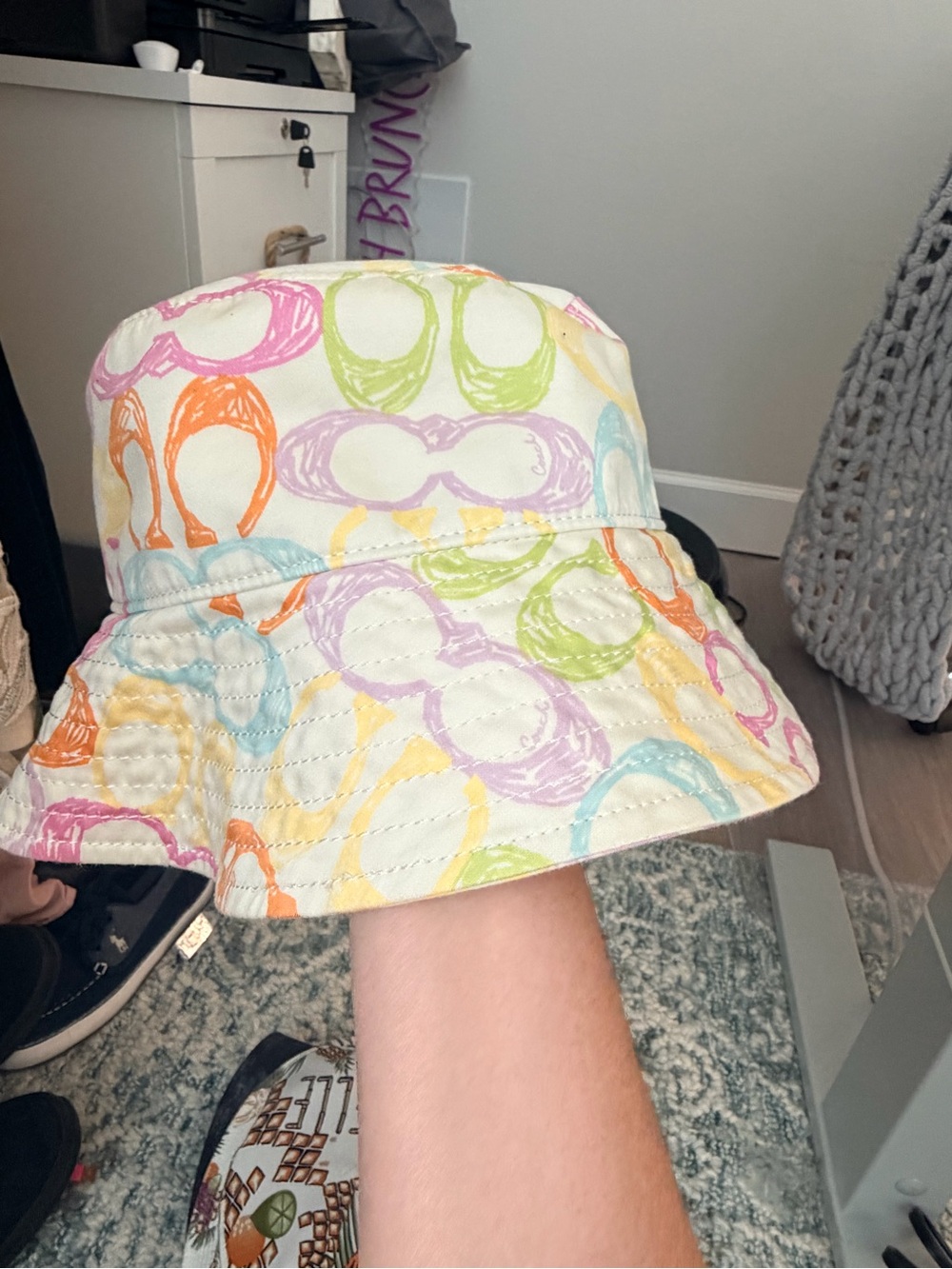 Vintage Scribble Coach Bucket Hat Small